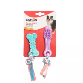 Camon Köteles TPE játék csont és fogkefe kb 10 cm