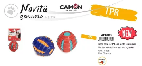 Camon Sípoló, tüskés TPR labda átm 9 cm