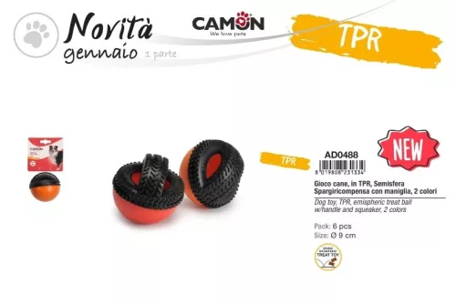 Camon TPR félgömb játék -Jutalomfalat adagolós  9 cm