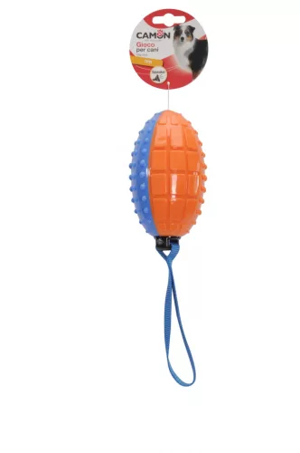 Camon Színes rögbi labda poliészter fogóval sípoló 26 cm