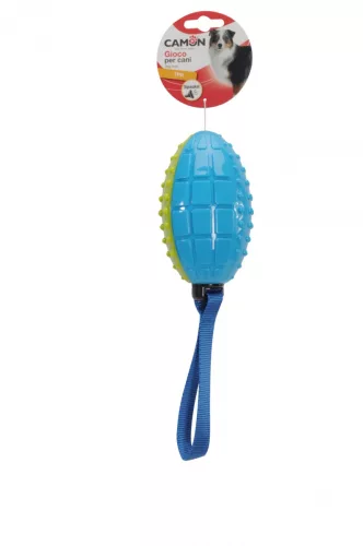 Camon Színes rögbi labda poliészter fogóval sípoló 26 cm