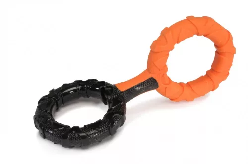 Camon Fekete-narancs dupla karikás TPR játék 26 cm