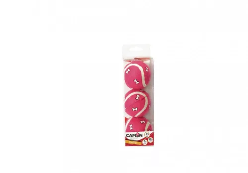 Camon Teniszlabda csontmintás 6,3 cm 3 db-os kiszerelés