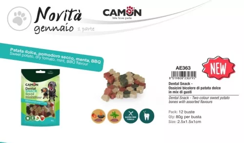 Camon Dental Snack Vegetale-Mini színes csontok 80 gramm