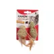 Camon Hínárszálból szőtt egér, tollal és csörgővel 5-7,5 cm