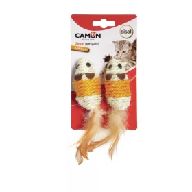   Camon Egérkék tollas farkincával Sisal 7 cm 2 db-os csomag