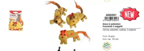 Camon Zörgős poliészter játék cicáknak 10 cm