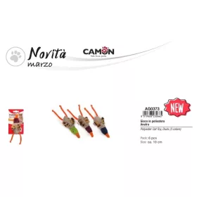 Camon Poliészter kacsás játék cicáknak 10cm