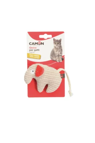 Camon Poliészter elefánt catnippel kb 10 cm