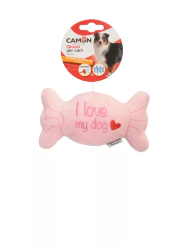 Camon Sípoló, zörgős plüss karamella 15 cm