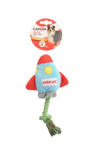 Camon Sípoló plüss köteles játék rakéta 20 cm