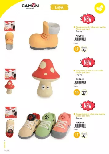 Camon Latex sípoló játék briós 12*7*5 cm