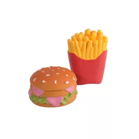 Camon Latex sípolós játék Burger&Chips 6 cm
