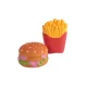 Camon Latex sípolós játék Burger&Chips 6 cm