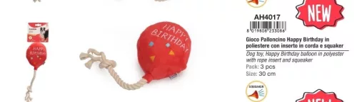 Camon Poliészter Happy Birthday lufi sípoló 30 cm
