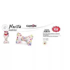 Camon Happy Birthday poliészter játék csont 18 cm
