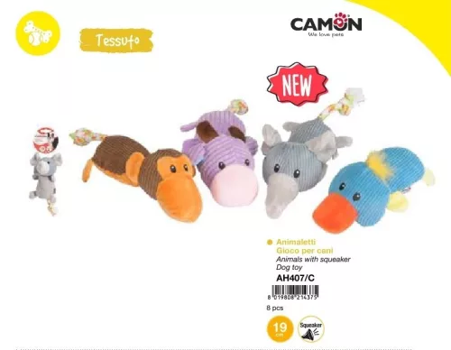 Camon Poliészter játékok állatformás 19 cm sípolós