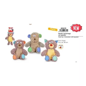   Camon Maci, cica, majom poliészter játékok sípolós kb 30 cm