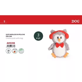 Camon Sípoló, zörgő karácsonyi plüss bagoly  25 cm