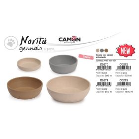   Camon Bambusz tál csúszásgátlós 212*627 mm 1500 ml vegyes színben