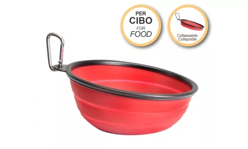 Camon Összecsukható színes szilikon tál (táplálék) 1050 ml, 20 cm