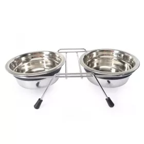 Camon Állványos rozsdamentes dupla tál szett 2*2630 ml
