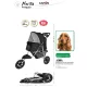 Camon Babakocsi kisállatoknak 3 kerekű fekete 20 kg-ig