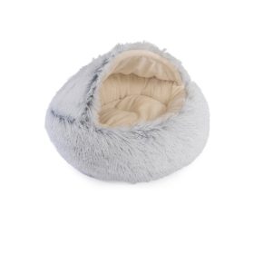 Camon Szőrös, bújós peremes fekhely szürke 50 cm