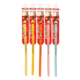 Camon Színes strasszos nyakörv cicáknak műbőr 12*280 mm