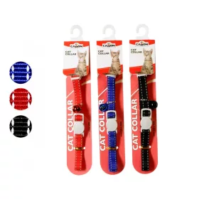 Camon Reflex varrású nylon nyakörv csengővel 10*300 mm