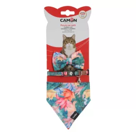   Camon Szett macskáknak - nyakörv kendővel és csokornyakkendővel - 10*230-660mm TROPICAL