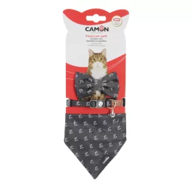   Camon Szett macskáknak - nyakörv kendővel és csokornyakkendővel - 10*230-660mm Black