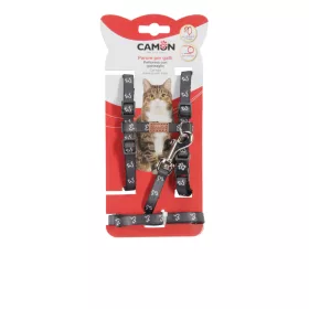   Camon Szett macskáknak - állítható H hám 10x230~600/275~460mm póráz 10x1200mm, poliészter, Black