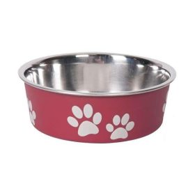 FGO47 Flamingo Fémtál Bella Mancs Piros 300 ml /12 cm