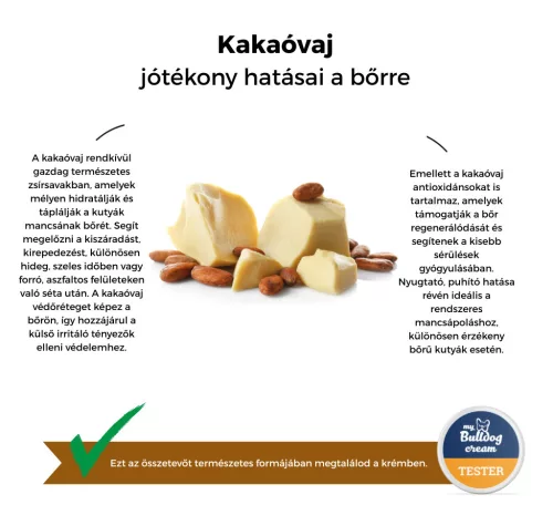 My Bulldog Cream - Teszter - Finomítatlan kakaóvaj körömvirággal és kamillával