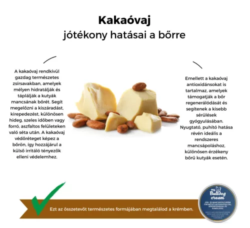 My Bulldog Cream - orr- és mancsápoló krémek - Finomítatlan kakaóvaj körömvirággal és kamillával
