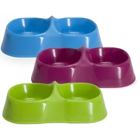 Camon Linea Maya műanyag tál dupla 2*600 ml